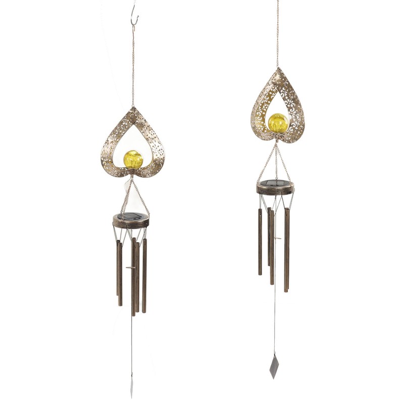 Outdoor Solar Wind Chime Light Hanging Warm LED Mobile Hanging