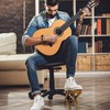 Guitar Stool Foot Rest, Adjustable Foot Stool Folded Wooden Pedal,Pedicure