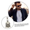 Kisangel 4pcs Skull Bell Pendant Necklace for Men Punk Style