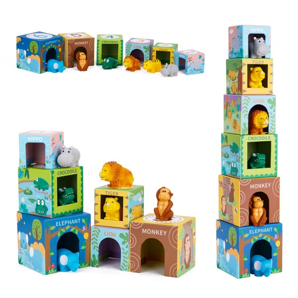 KMTJT Baby Stacking Tower and Stacking Cube from 1 Year,