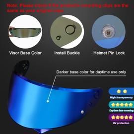 PSLER HJ-34P Visor-C10 Helmet Visor Helmet Sun Visor Shield Windproof Helmet Lens Compatible HJ-34P C10