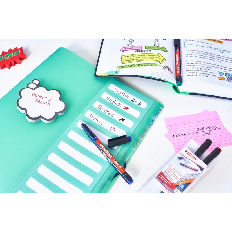 edding 141 F permanent pen - blue - 10 pens