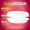 Supellectilem 9" Plastic Disposable Pie Containers with Hinged Locking Lids