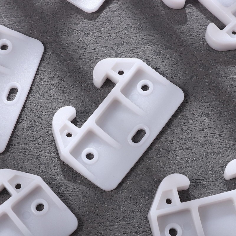 DOITOOL White Plastic Drawer Track Guide, 10Pc Plastic Cabinet Drawer