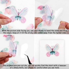 Dragonfly and Butterfly Sample Sticker Set, NogaMoga 160 Pieces Stickers, Colourful Decoration PVC Scrapbooking Stickers for DIY Photo Albums, Diary, Notebook, Envelopes or Greeting Cards