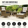 PITCTCHIC Waterproof Outdoor Chair Cushions Set of 2, 19" x
