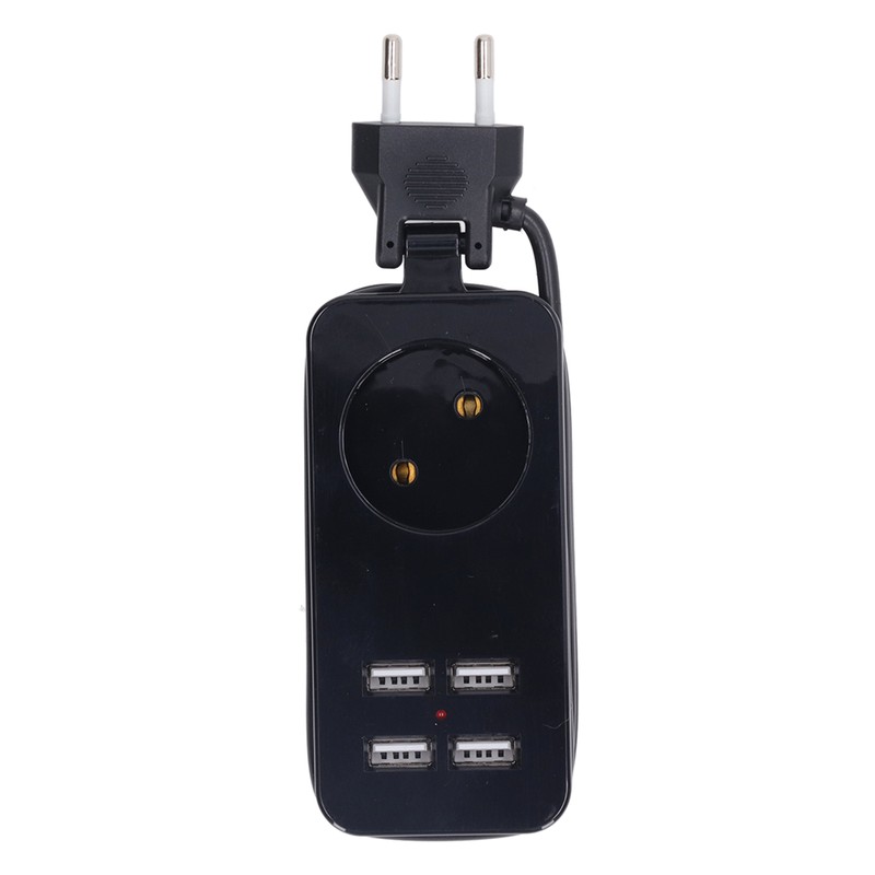 Power Strip 1200W 10A Fireproof Adapter with 4 USB Port