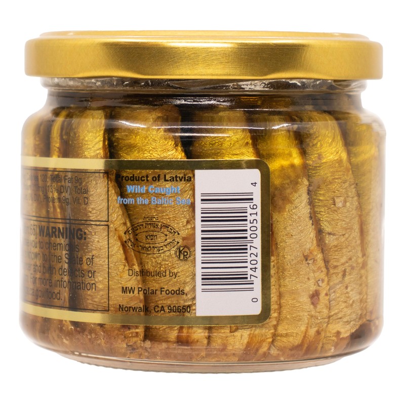 MW Polar Naturally Alder Wood Smoked Brisling Sardines in Olive