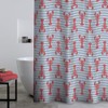 Catherine Lansfield Lobster 180x180cm Shower Curtain Panel Red