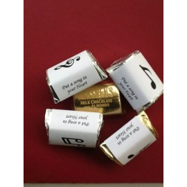 Handmade 120 Musical Note Candy Wrappers - Fits Hershey's Nugget Bars CANDY NOT INCLUDED