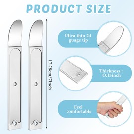 Therwen 3 Pcs 4140 Steel Trim Removal Tool Metal Pry Tool Automotive Pocket Pry Bar for Auto Planes to Remove Trim Interior and Exterior Parts (Silver)