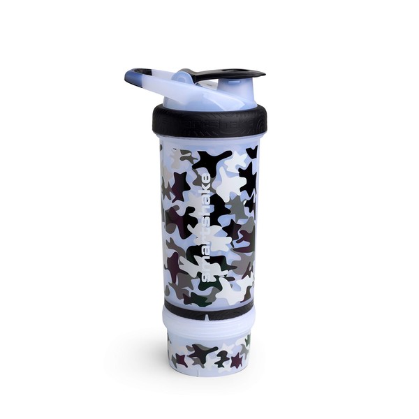 SmartShake Revive 25 oz/ 750 m Camo White Protein Shaker, Can Also Make Fruit Water, Easy to Grip, Includes Seal on Lid