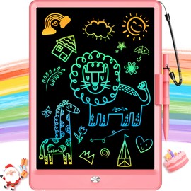 10 Inch LCD Writing Tablet Toy for 3 4 5 6 7 8 Year Olds - Erasable Electronic Drawing Pad and Doodle Board as Montessori Educational - Kids Christmas and Birthday Gifts for Girls and Boys Toy(Pink)