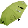 Doppler Mini Pocket Umbrella Open-Close Automatic Cats Friends, lime, cat-themed