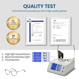 Cyxus Blue Light Blocking Glasses Men Women Computer Gaming Glasses Rectangle TR90 frame Anti Eyestrain UV400 T43