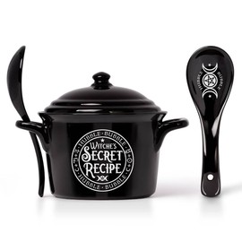 Alchemy Witches Secret Recipe Bowl Black