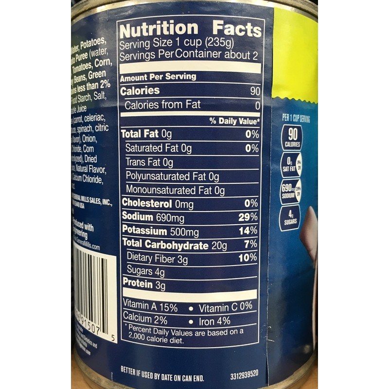 Progresso Soup GARDEN VEGETABLE Vegetable Classics 18.5oz (3 Cans)