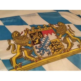Bavaria Lions and Coat of Arms 40 x 60 cm Boat Flag Premium Quality Professional Quality Flag