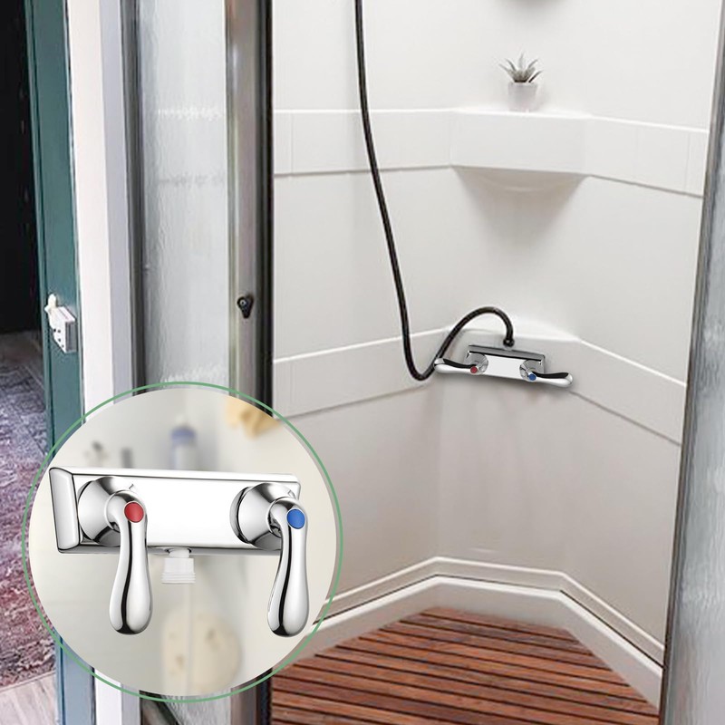 RV Shower Faucet, 4" RV Camper Shower Faucet Valve Diverter