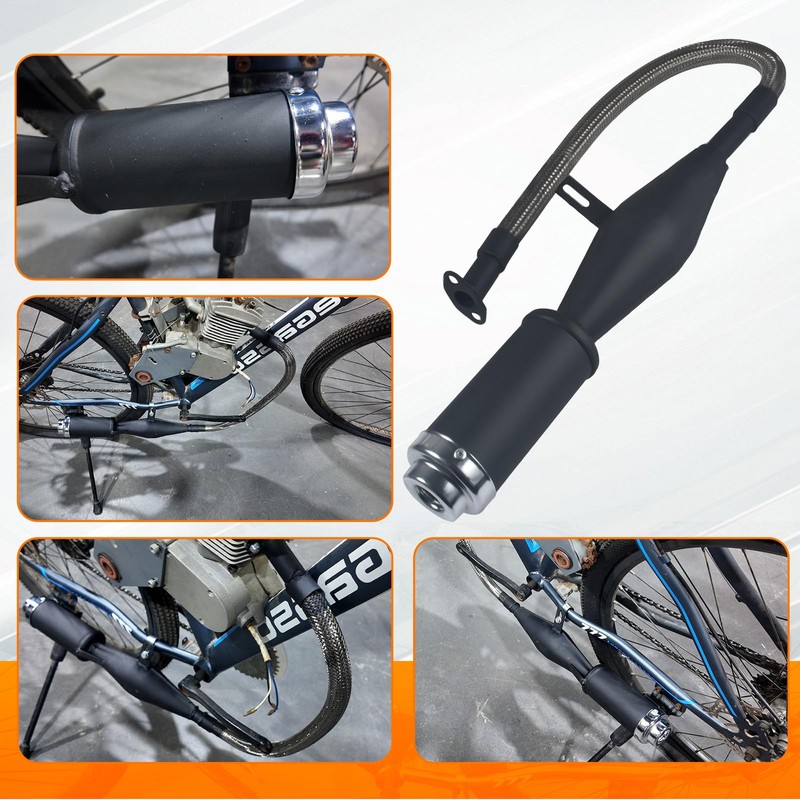 CUQFVAT Flexible Exhaust Muffler Extension Silencer Pipe Kit for 49cc
