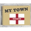 Worcester England Flag Rectangular Matt Paper Stickers A4 Sheet of