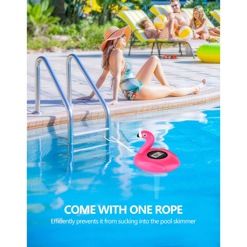 FirstE 2026 Upgrade Solar Digital Pool Thermometer Come with Rope