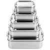 Umigy 5 Pcs Stainless Steel Food Containers 550/850/1200/1400/2400 ml Metal