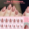 Lifextol 120pc Brown Almond Press on Nails Short Fake Nails