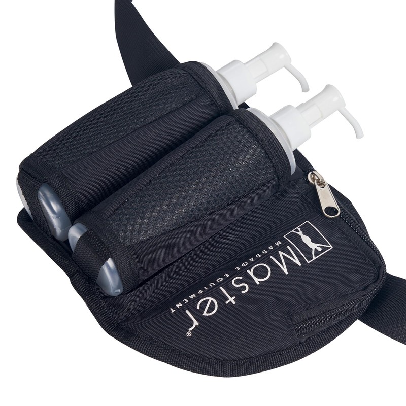 Master Massage Adjustable Heat-Resistant Oil Holster Bag with 8 Oz