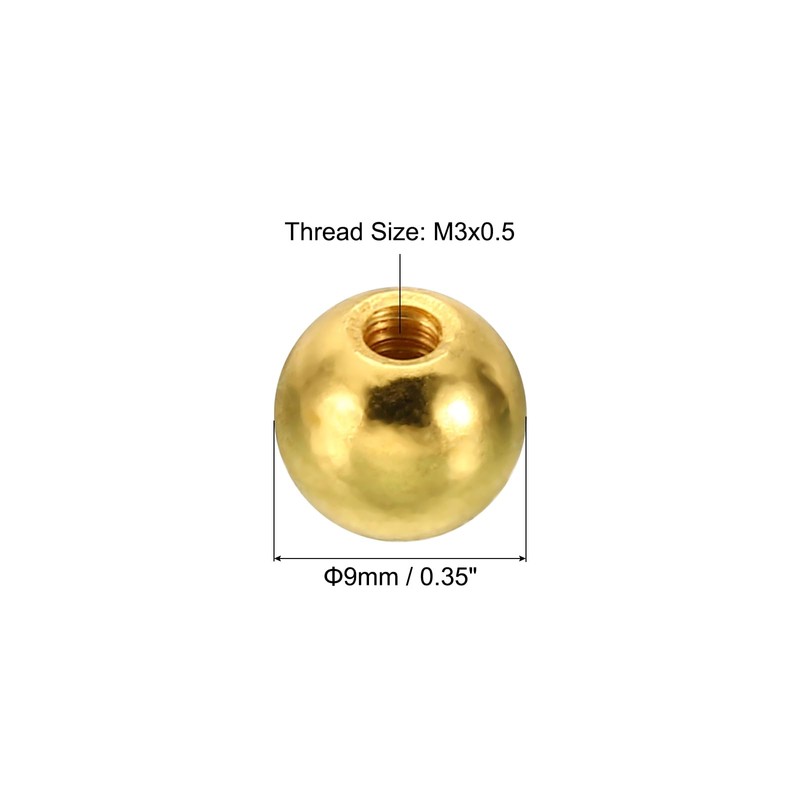 PATIKIL 20pcs M3 x 9mm Ball Nut Knobs for Furniture