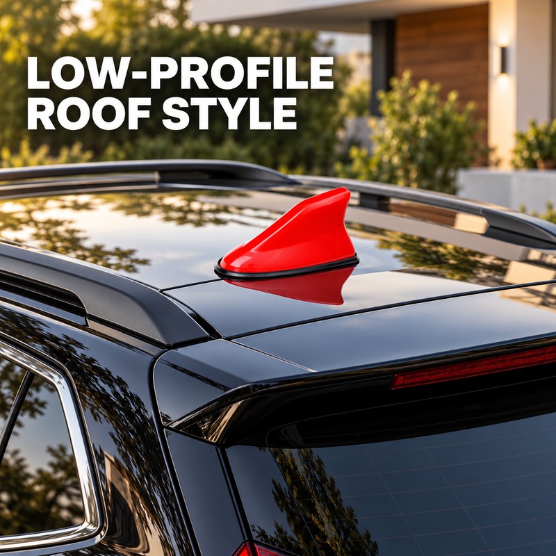2 Pack Universal Shark Fin Car Roof Antennas with AM/FM