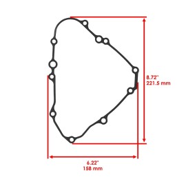 Caltric Left Crankcase Cover Gasket for Honda 11395-MKE-A01 11395MKEA01