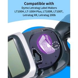 Upwinning 12267 Clear Label Tape Compatible for Dymo Letratag Tape Clear 12mm x 4m, Compatible with Dymo Letratag Refills Transparent Compatible for Dymo Letratag Label Maker LT100H XR LT100T 200B, 5x