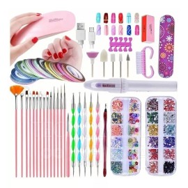 GAB BELLEZA Kit Uñas Lámpara Uv Led, Drill Taladro Y Decoración De Viaje