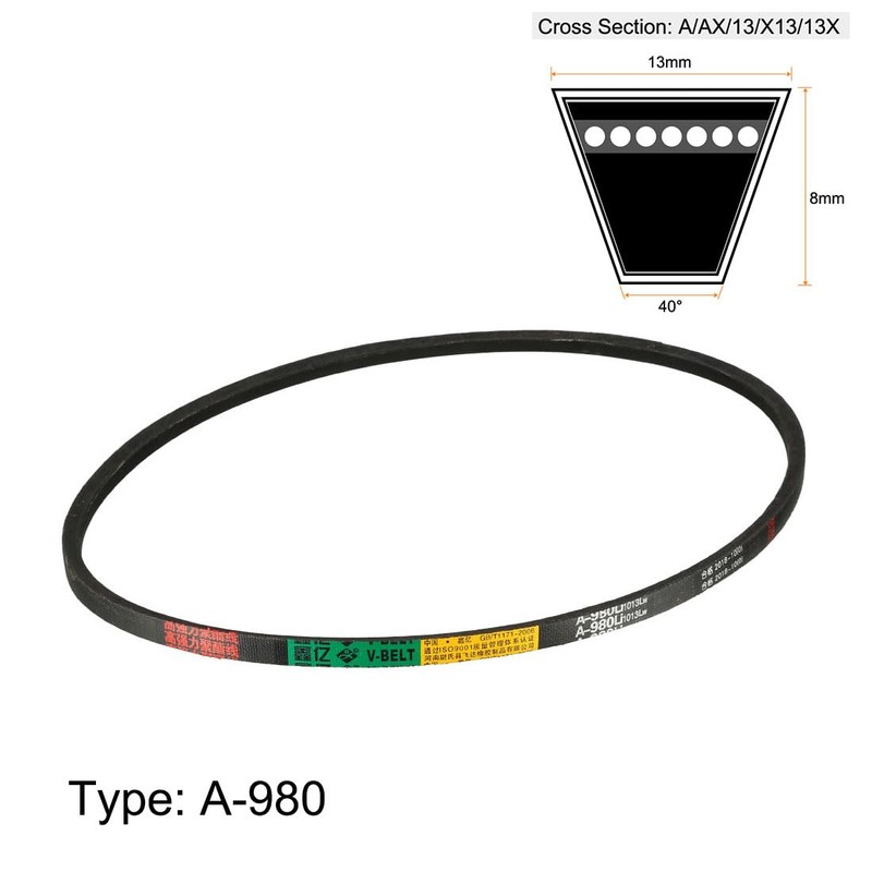 sourcing map A980 V-Belts 980mm Inner Girth 13mm Top Width