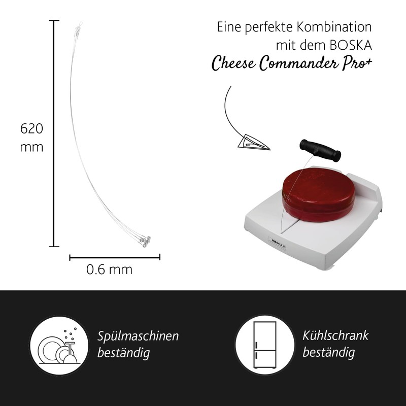 BOSKA Cheese Commander Pro Schneidedrähte – 6er Set Ersatzdrähte für