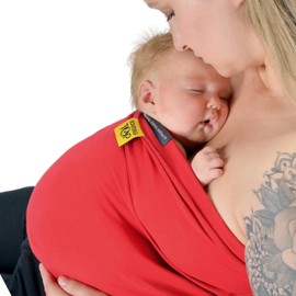 Hoppediz Baby Bonding Top | Sectio Top | Kangaroo Aid | Organic Quality, M, Red