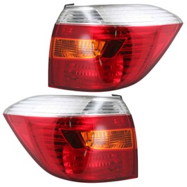 TRQ 2 Piece Driver & Passenger Side Tail Light Assembly Set Compatible with 2008-2010 Toyota Highlander TO2800173 TO2801173
