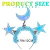 GENBREE Light Up Moon Headband Glowing Stars Headpiece Rave Party