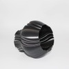 Grave Vase with Decorative Rosette Avalon (Anthracite)