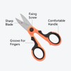 2Pcs Orange Electrician Scissors with Protective Cover, Non Slip Serrated