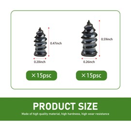 getfay Pack-30 Car Tire Repair Screw Kit, 2 Specifications of Quick Vacuum Self-Service Tire Repair Nails, Tight Fit and Perfect Sealing Waterproof Tool, Universal for Cars Motorcycles Trucks (Black)