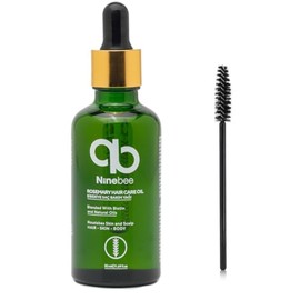 Ninebee Rosemary Oil Serum for Hair Growth, 1.69oz – Blended with Biotin, Pure Natural Scalp Strengthening Oil for Nourishment – For All Hair Types, Eyebrows, Eyelashes, Skin (1.69 oz)
