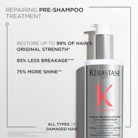 Kerastase Premiere Repair Pre-Shampoo Treatment - Dual-Action for Stronger Hair, Repairs Damage & Calcium Build-Up, 93% Less Breakage, With Citric Acid, 1.5 Fl Oz, Travel Size