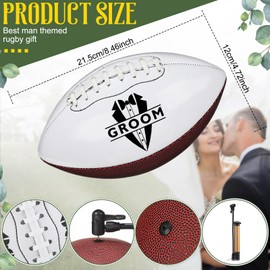 Hollowfly Wedding Proposal Gifts Football Bulk Will You Be My Groomsman Flower Girl Bridesmaid Ring Bearer Proposal Keepsakes Football Gifts(6 Pack,Stylish Style)