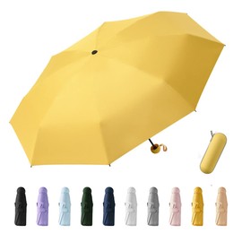 Umbrella, Mini Umbrella, Parasol, Ultra Small, UV Protection, Totally Lightweight, Folding Umbrella, Compact, Men's, Women's, Portable, For Both Rain and Shine, Ultra Small, Manual Opening, Sunscreen Protection, Popular, High Strength Glass Fiber, Rainy 