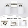 QHANTOMIZE 2 Light Brushed Nickel Vanity Lights for Bathroom, Modern
