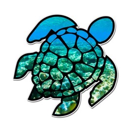 GT Graphics Express Sea Turtle Ocean Beach Coral Reef - 20" - Large Size Vinyl Sticker - for Truck Car Cornhole Board