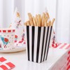 TOYANDONA 24pcs Striped Popcorn Boxes, Black and White Small Paper