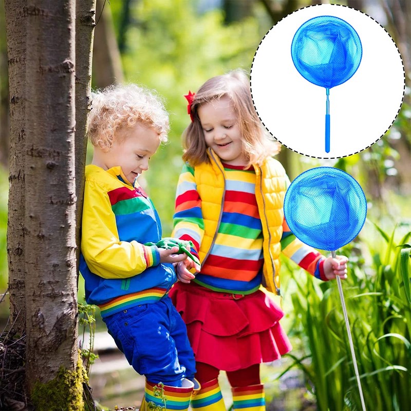 Retractable Butterfly Net, 2PCS Kids Anti Slip Grip Telescopic Butterfly